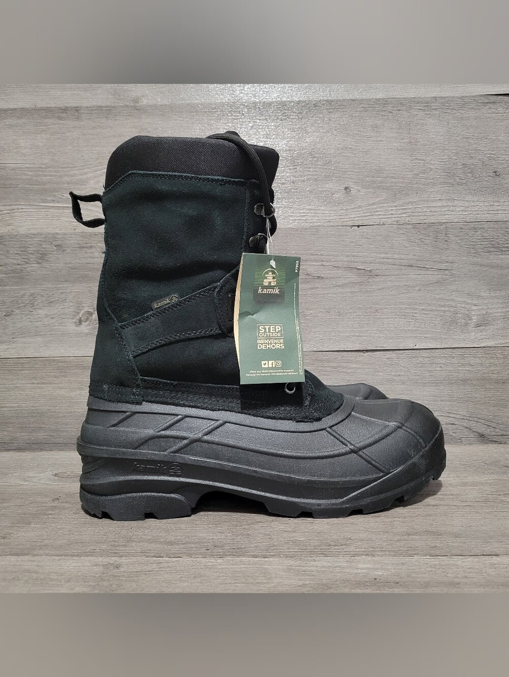 Kamik Nation Plus Boots Black Men's Size 10.5